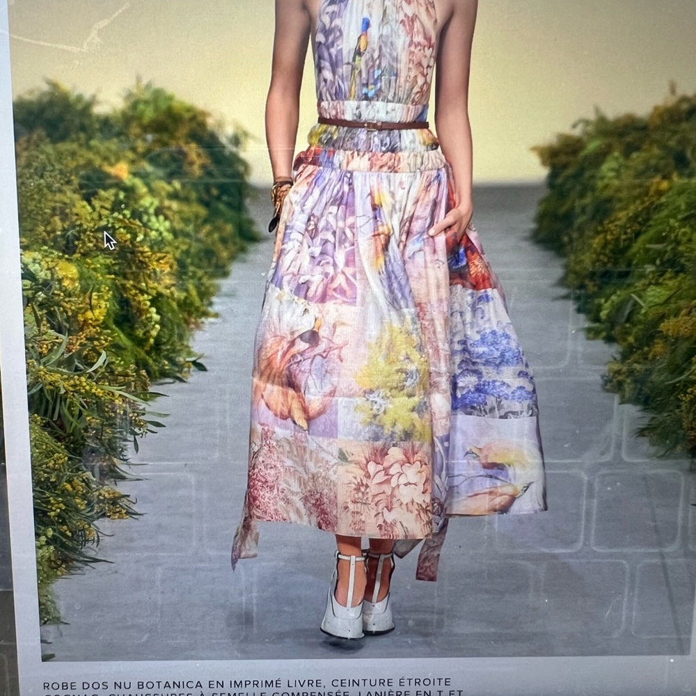 ISO !!!! Zimmermann Multicolor Botanical Print Dress
